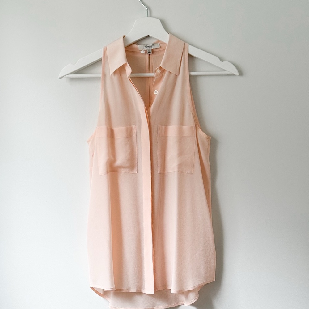 Madewell Sleeveless Silk Blouse